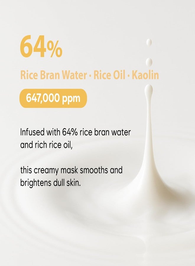 MIDHA RICE MASK, 3.38fl.oz/100ml, Hydrating, Smoothing, for Dull, Rough Skin, Pore Clearing, Wash off Pack Facial Mask, Mud Texture, Uneven Skin Tone - Image 4